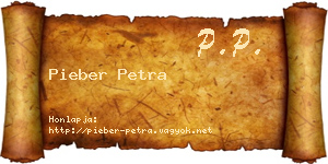Pieber Petra névjegykártya